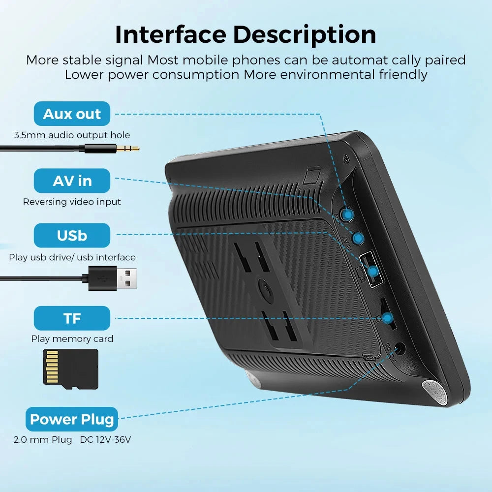 Autoradio Multimédia Écran Tactile 7’’ IPS – CarPlay & Android Auto, GPS, WiFi & Caméra de Recul