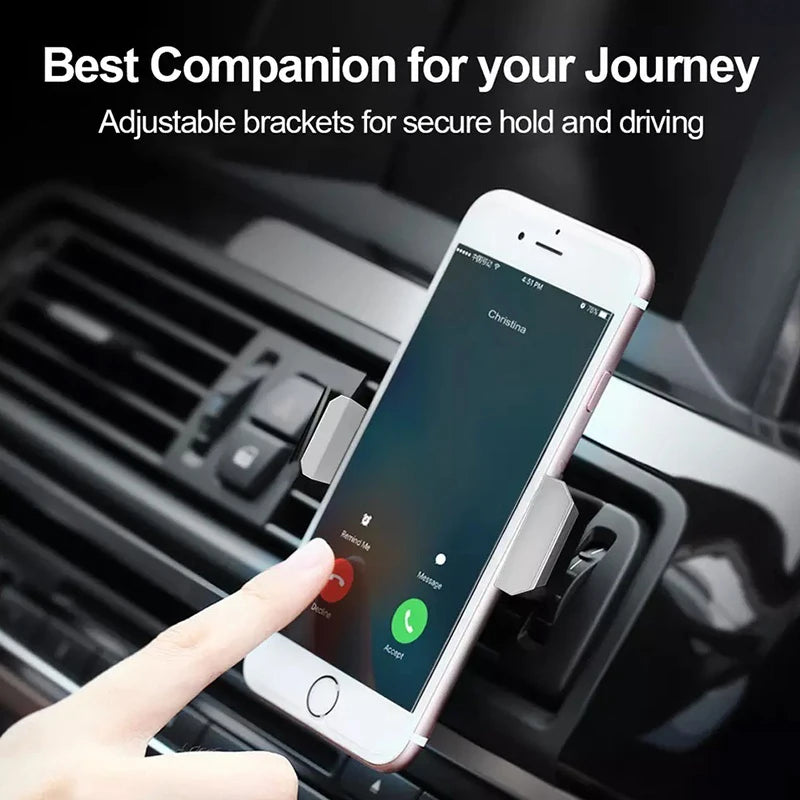 Support Téléphone Universel pour Voiture – Fixation Grille d’Aération, Rotation Flexible & Compatible Tous Smartphones