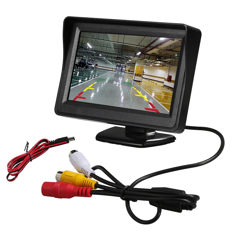 Écran de Recul 4,3’’ Rotatif avec Caméra Grand Angle 160° – Installation Facile, Compatible Multi-Véhicules