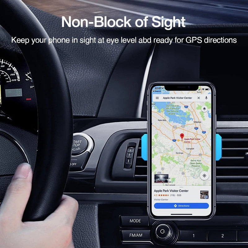 Support Téléphone Universel pour Voiture – Fixation Grille d’Aération, Rotation Flexible & Compatible Tous Smartphones