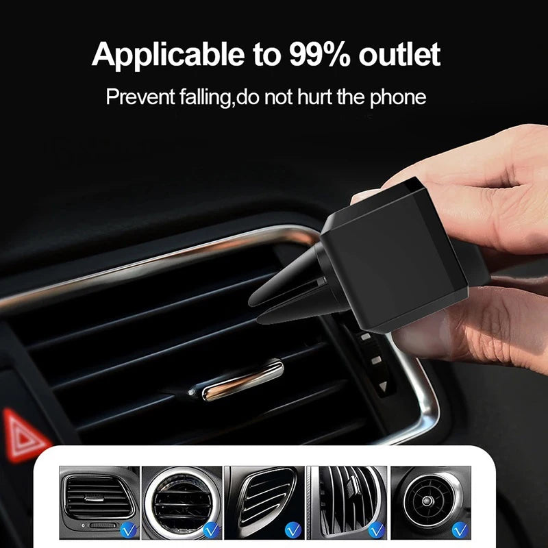 Support Téléphone Universel pour Voiture – Fixation Grille d’Aération, Rotation Flexible & Compatible Tous Smartphones