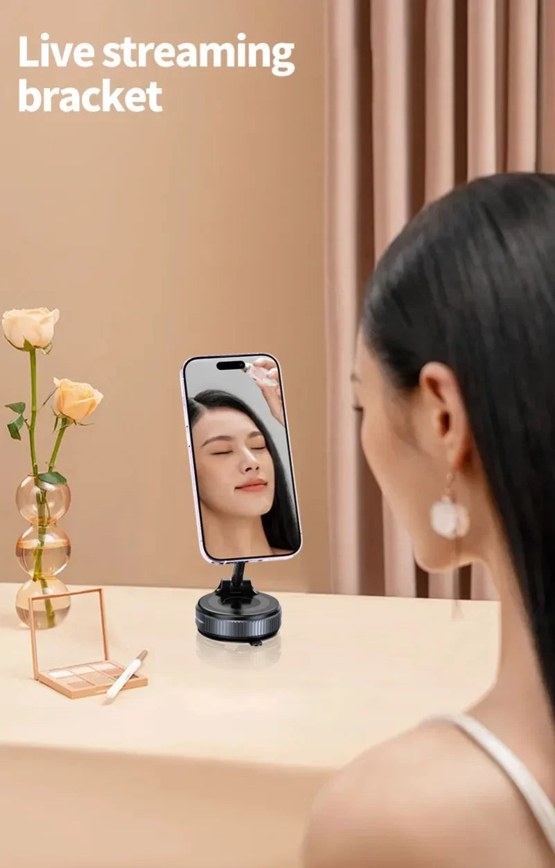 Super Strong Magnetic Car Wireless Charger Phone Holder 360° Rotation Vacuum Suction Cup For iPhone 12-16 Series Fast Charging