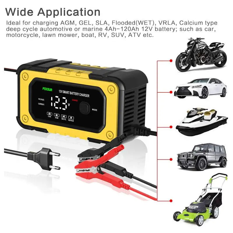Battery Jumper Starter Portable Jump Starter Power Pack Powerful Device with LCD Screen 12V for Automobile Truck Motorcycle