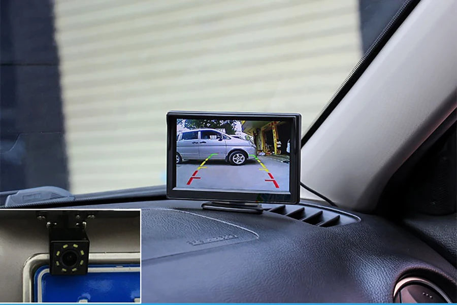 Écran de Recul 4,3’’ Rotatif avec Caméra Grand Angle 160° – Installation Facile, Compatible Multi-Véhicules