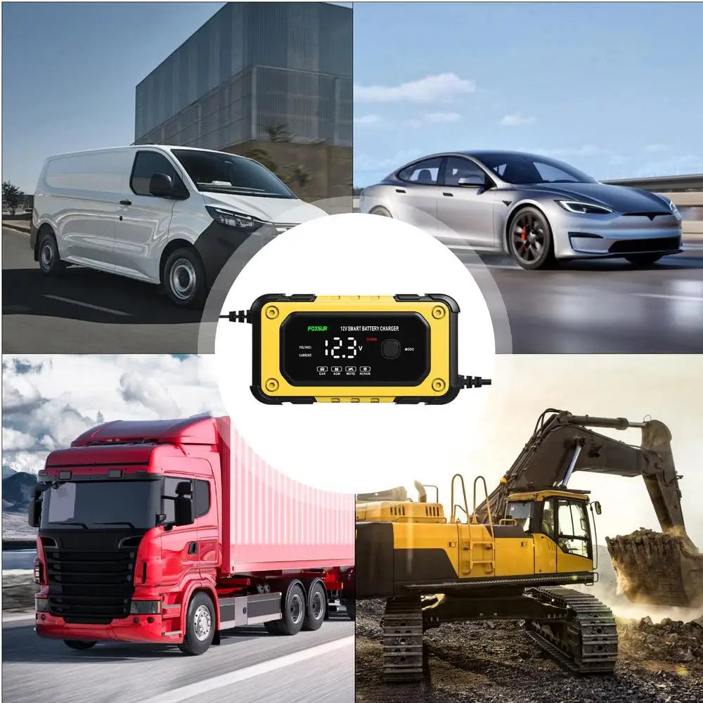 Battery Jumper Starter Portable Jump Starter Power Pack Powerful Device with LCD Screen 12V for Automobile Truck Motorcycle