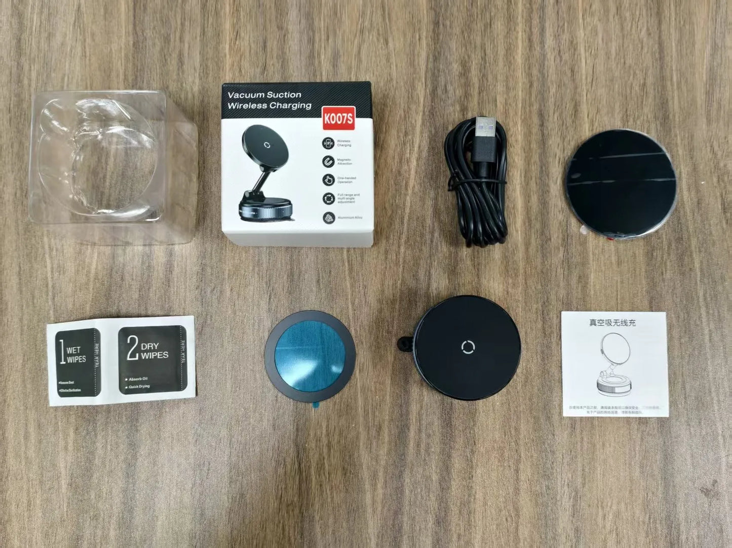 Super Strong Magnetic Car Wireless Charger Phone Holder 360° Rotation Vacuum Suction Cup For iPhone 12-16 Series Fast Charging