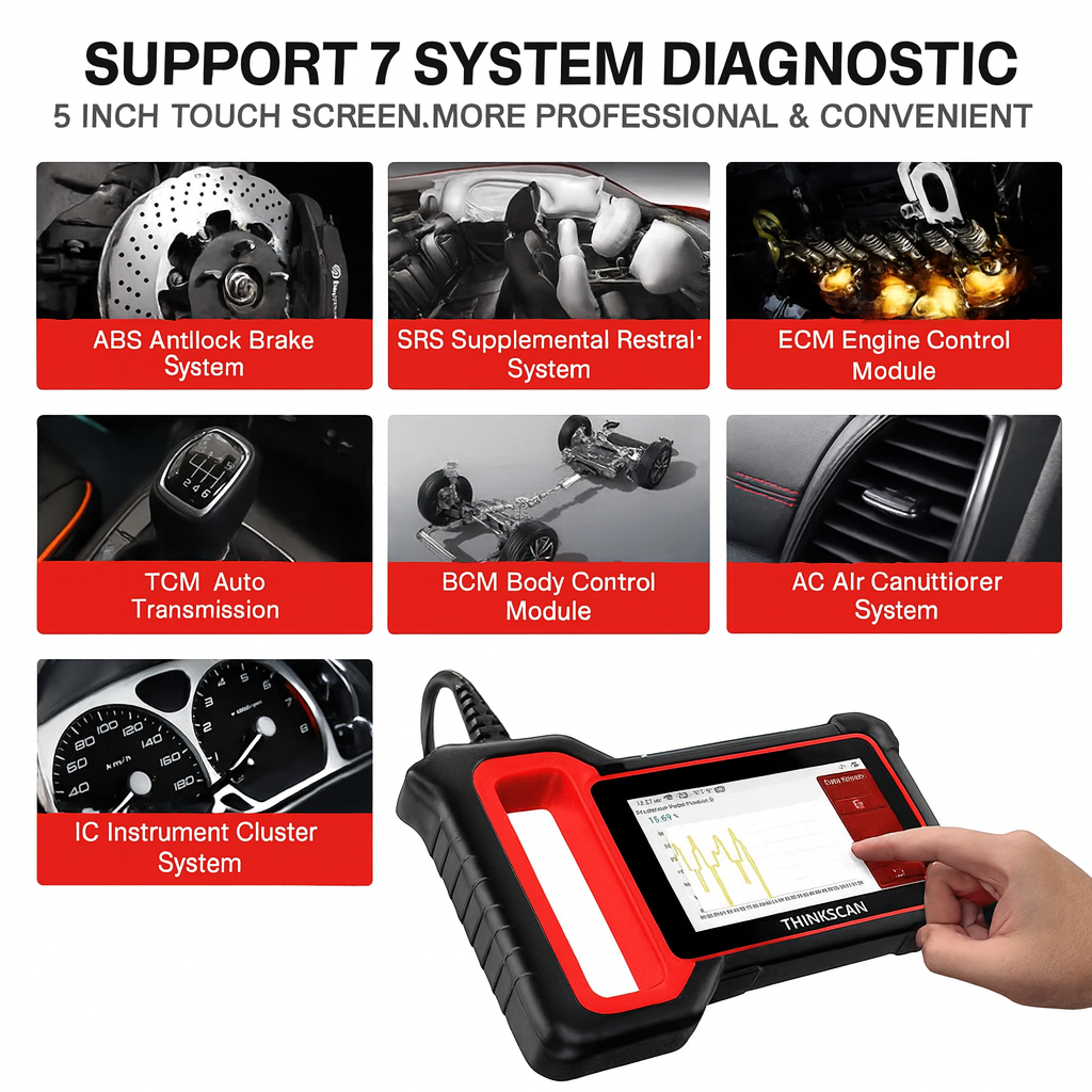 THINKCAR Thinkscan Plus S7 S6 S4 Obd2 Scanner Outils de diagnostic de voiture Automotivo Scanner Outil de diagnostic automatique Lecteur de code 28 réinitialisations