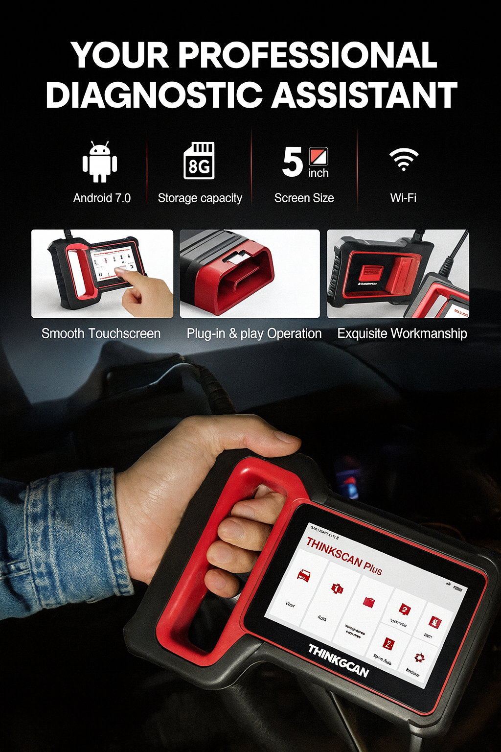 THINKCAR Thinkscan Plus S7 S6 S4 Obd2 Scanner Outils de diagnostic de voiture Automotivo Scanner Outil de diagnostic automatique Lecteur de code 28 réinitialisations