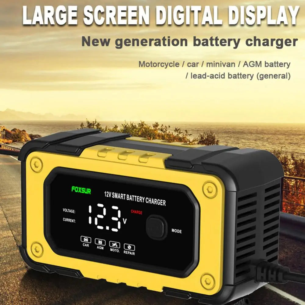 Battery Jumper Starter Portable Jump Starter Power Pack Powerful Device with LCD Screen 12V for Automobile Truck Motorcycle