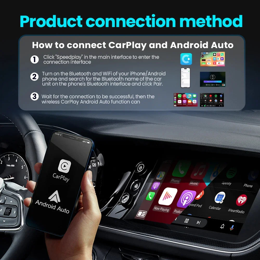 Android 14 HDMI TV Box Carplay Wireless Android Auto Smart Ai Box RK3528 For Netflix Youtube For OEM Car CarPlay/Android Auto