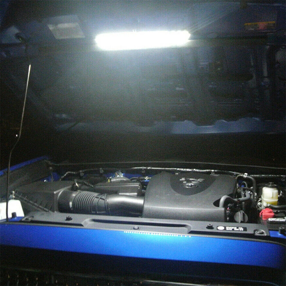 Barre lumineuse LED blanche universelle pour capot – Éclairage de moteur avec interrupteur automatique On/Off – Idéale pour voitures, SUV, pickups et véhicules tout-terrain
