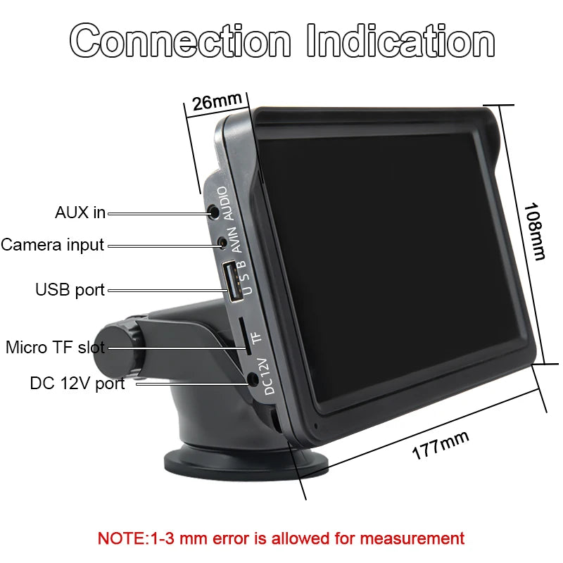 Autoradio Multimédia 7’’ Écran Tactile – CarPlay & Android Auto Sans Fil, Portable & Universel