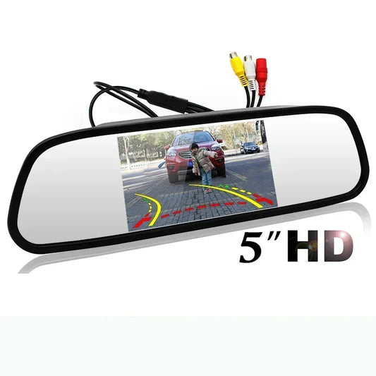 Rétroviseur Écran 5’’ avec Caméra de Recul – Système de Stationnement & Vision Nocturne