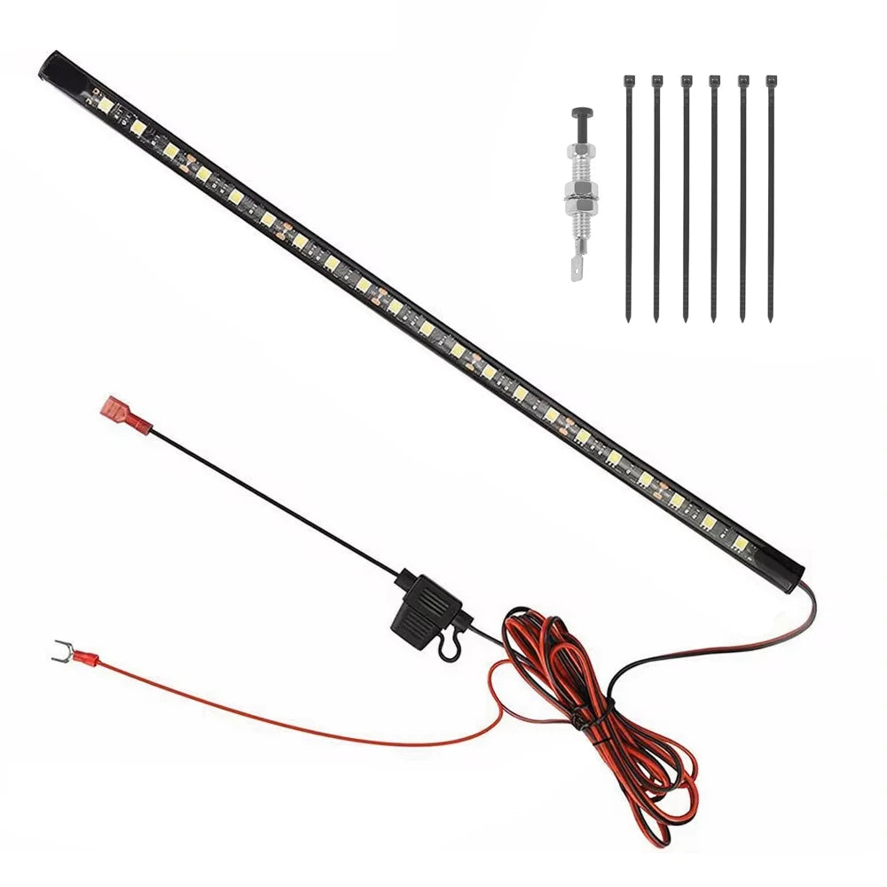 Barre lumineuse LED blanche universelle pour capot – Éclairage de moteur avec interrupteur automatique On/Off – Idéale pour voitures, SUV, pickups et véhicules tout-terrain