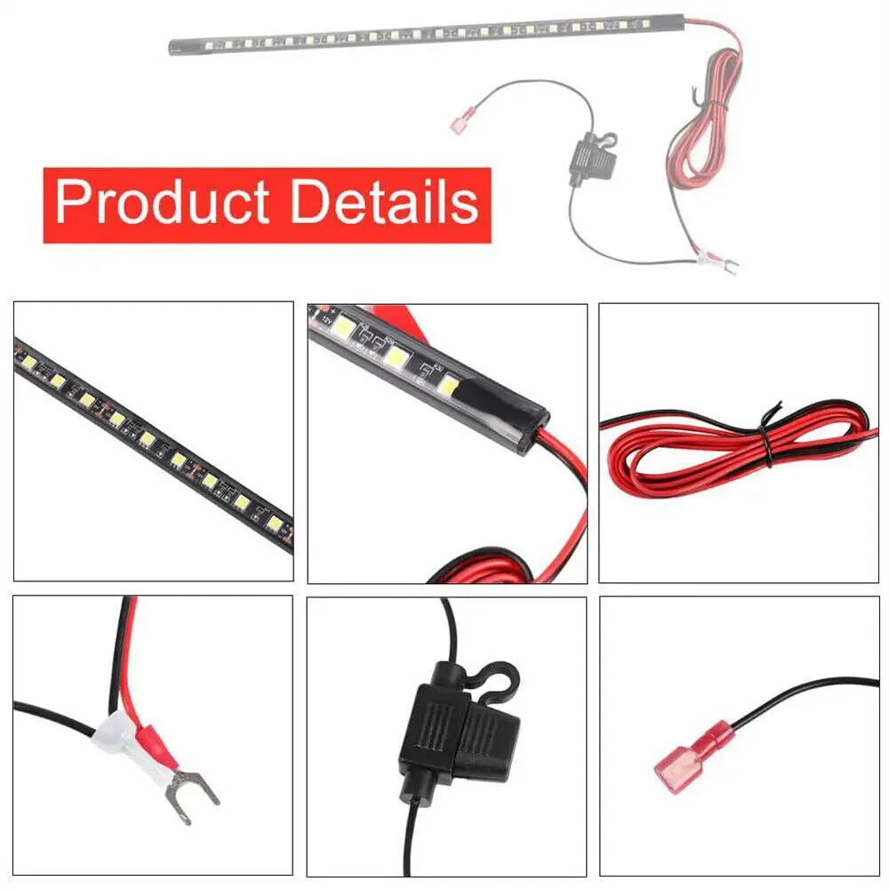 Barre lumineuse LED blanche universelle pour capot – Éclairage de moteur avec interrupteur automatique On/Off – Idéale pour voitures, SUV, pickups et véhicules tout-terrain