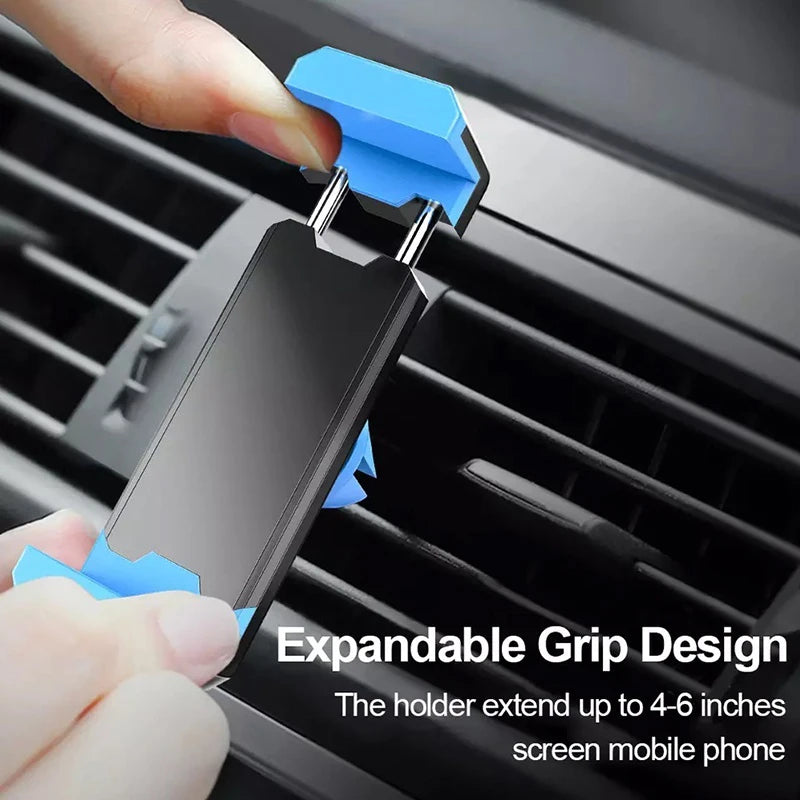 Support Téléphone Universel pour Voiture – Fixation Grille d’Aération, Rotation Flexible & Compatible Tous Smartphones