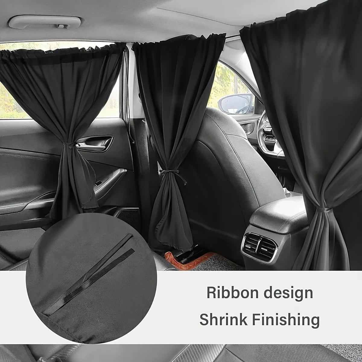 Lot de 4 Rideaux de Voiture – Protection Intimité & Anti-Lumière, Faciles à Installer et Amovibles