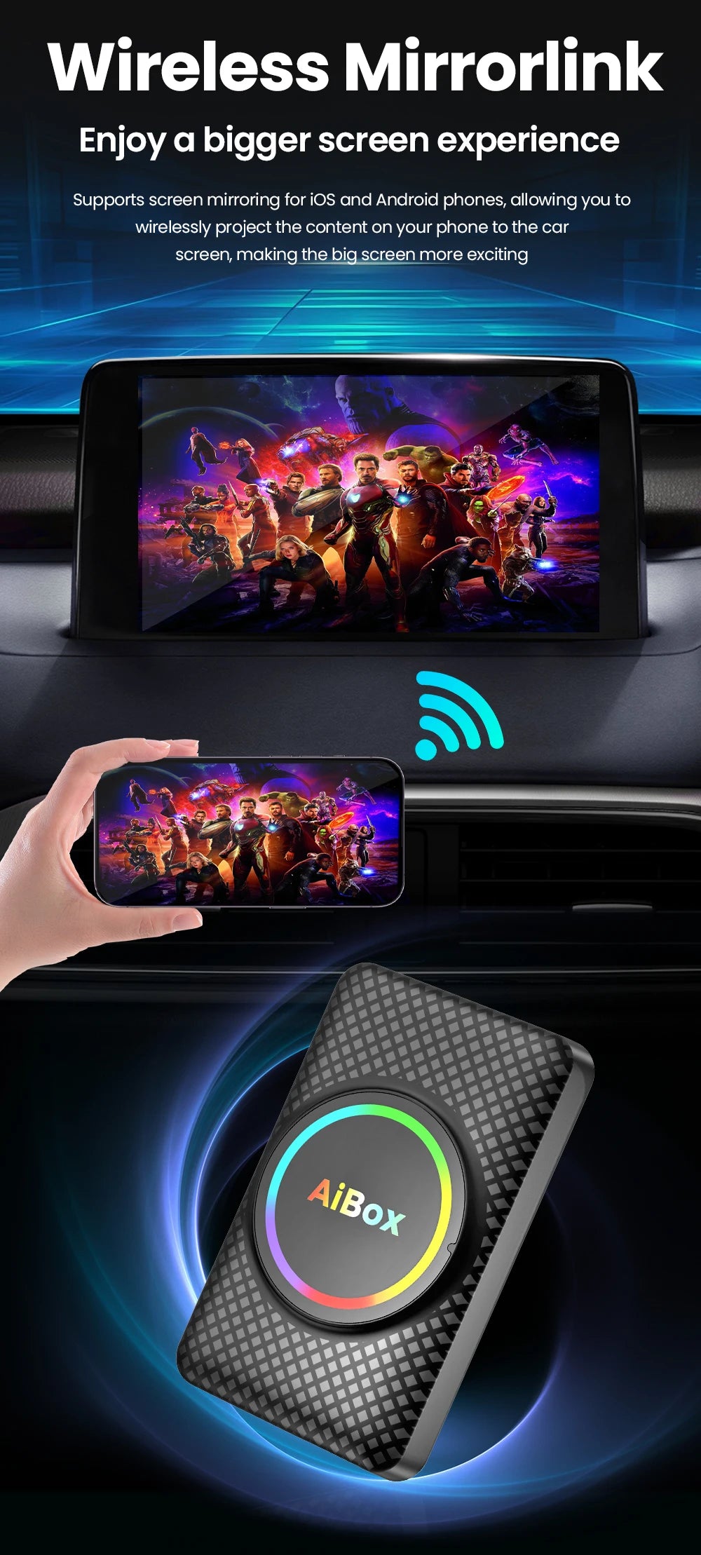 Android 14 HDMI TV Box Carplay Wireless Android Auto Smart Ai Box RK3528 For Netflix Youtube For OEM Car CarPlay/Android Auto